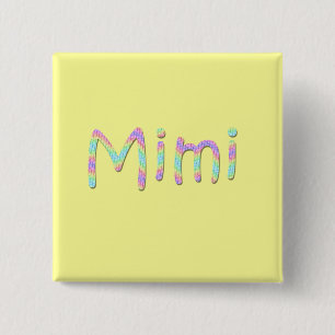 Badge Carré 5 Cm Le bouton de Mimi