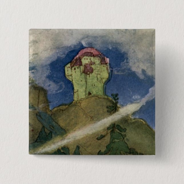 Badge Carré 5 Cm Le bouton Fairies (Devant)