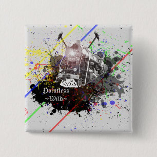 Badge Carré 5 Cm Le bouton sauvage