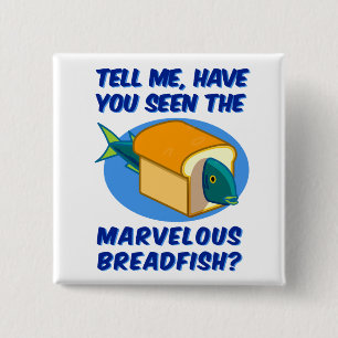 Badge Carré 5 Cm Le Breadfish merveilleux
