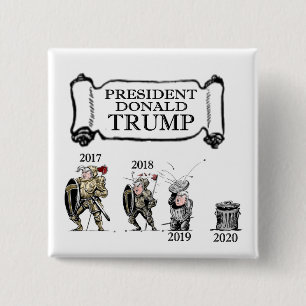 Badge Carré 5 Cm Le bref règne de sir Donald