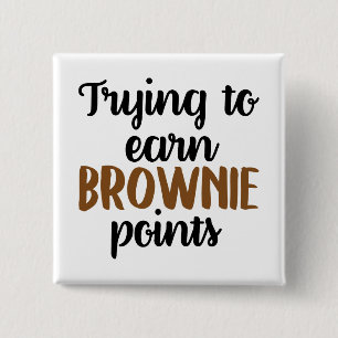 Badge Carré 5 Cm Le "brownie" mignon de professeurs dirige le