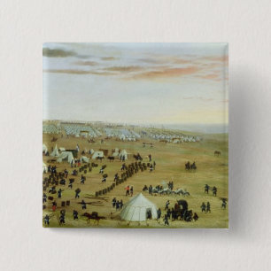Badge Carré 5 Cm Le camp d'Uruguaiana, Rio Grande, Brésil, 1865