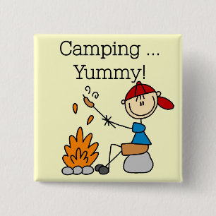 Badge Carré 5 Cm Le camping est des T-shirts et des cadeaux délicie