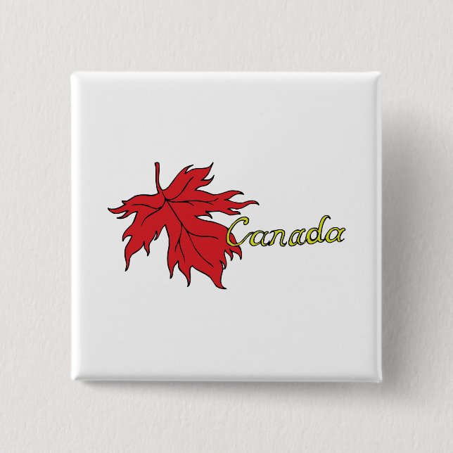 Badge Carré 5 Cm Le Canada (Devant)