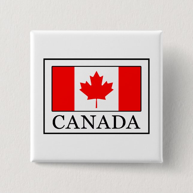 Badge Carré 5 Cm Le Canada (Devant)