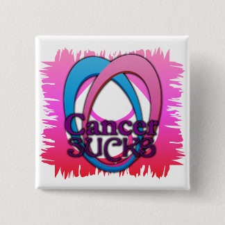 Badge Carré 5 Cm Le Cancer suce le bouton