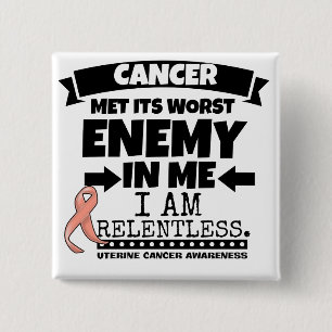 Badge Carré 5 Cm Le Cancer utérin a rencontré son plus mauvais