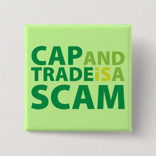 Badge Carré 5 Cm Le casquette et le commerce est une escroquerie