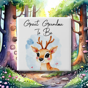 Badge Carré 5 Cm Le Cerf De Bois Grand Grand Grand Grand Grand-Mère