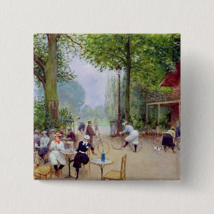 Badge Carré 5 Cm Le chalet du Cycle dans le Bois de Boulogne