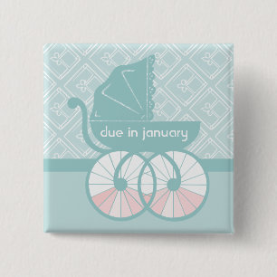 Badge Carré 5 Cm Le chariot attend v2