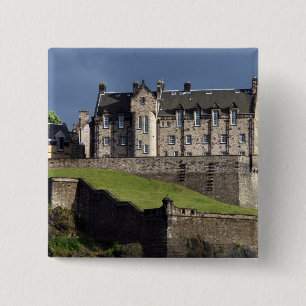 Badge Carré 5 Cm le château d'edinburgh
