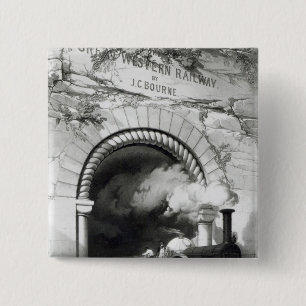 Badge Carré 5 Cm Le chemin de fer de Great Western, 1846
