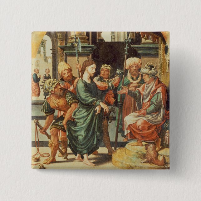 Badge Carré 5 Cm Le Christ avant Pilate (Devant)