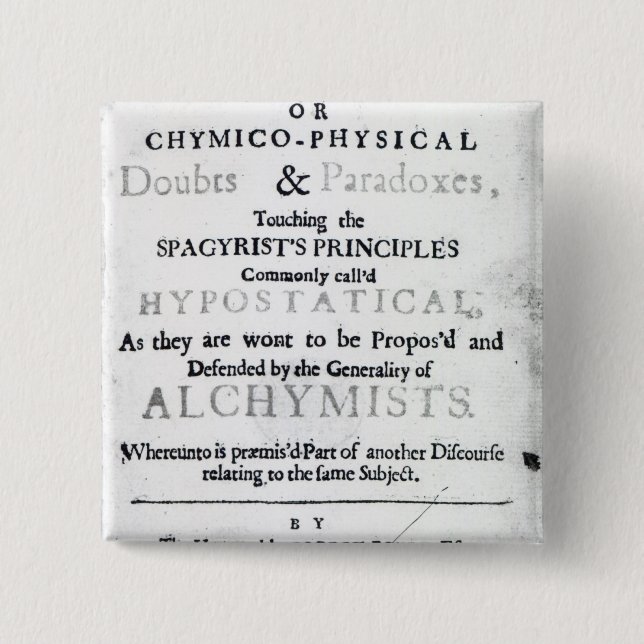 Badge Carré 5 Cm 'Le Chymist sceptique (Devant)