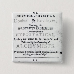 Badge Carré 5 Cm 'Le Chymist sceptique
