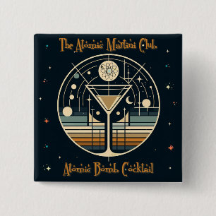 Badge Carré 5 Cm Le cocktail Atomic Bomb du Atomic Martini Club