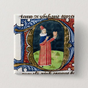 Badge Carré 5 Cm Le coeur, de 'Traite de Medecine