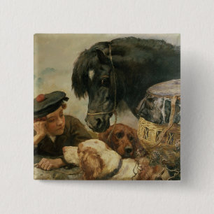 Badge Carré 5 Cm Le compagnon de la garde-chasse