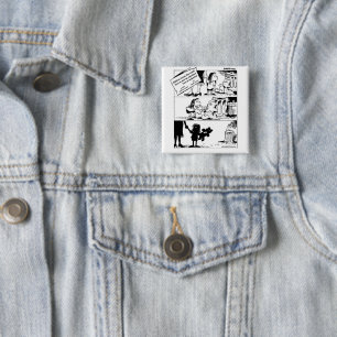 Badge Carré 5 Cm Le Comportement Est Le Bouton Carré Vérité
