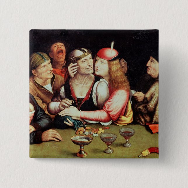 Badge Carré 5 Cm Le contrat de mariage 2 (Devant)