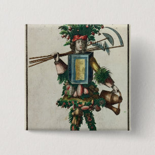 Badge Carré 5 Cm Le costume du jardinier