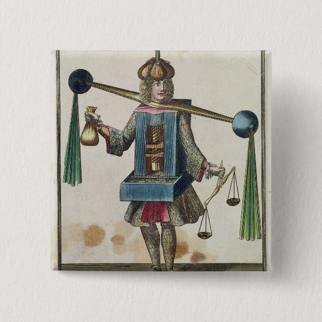 Badge Carré 5 Cm Le costume du monnayeur (Devant)