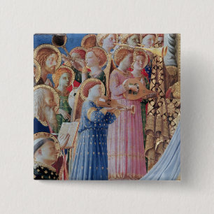 Badge Carré 5 Cm Le couronnement de la vierge