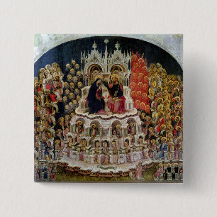 Badge Carré 5 Cm Le couronnement de la Vierge dans le paradis, 1438