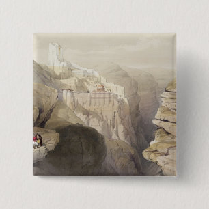 Badge Carré 5 Cm Le couvent de St Saba, le 4 avril 1839, plaquent