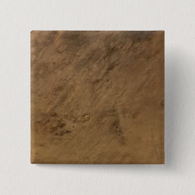 Badge Carré 5 Cm Le cratère Tenoumer en Mauritanie (Devant)