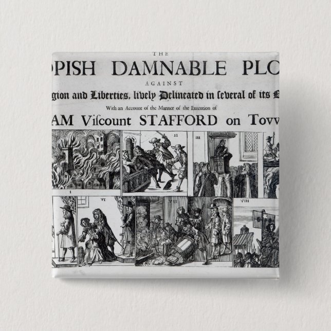 Badge Carré 5 Cm Le damnable papal (Devant)
