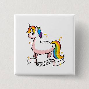 Badge Carré 5 Cm Le dernier Llamacorn