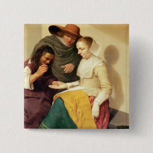 Badge Carré 5 Cm Le diseur de bonne aventure, 1631