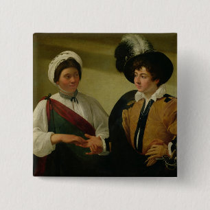 Badge Carré 5 Cm Le diseur de bonne aventure, c.1596-97