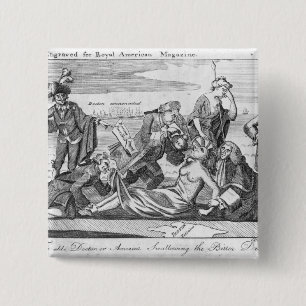 Badge Carré 5 Cm Le docteur capable, ou ingestion de l'Amérique