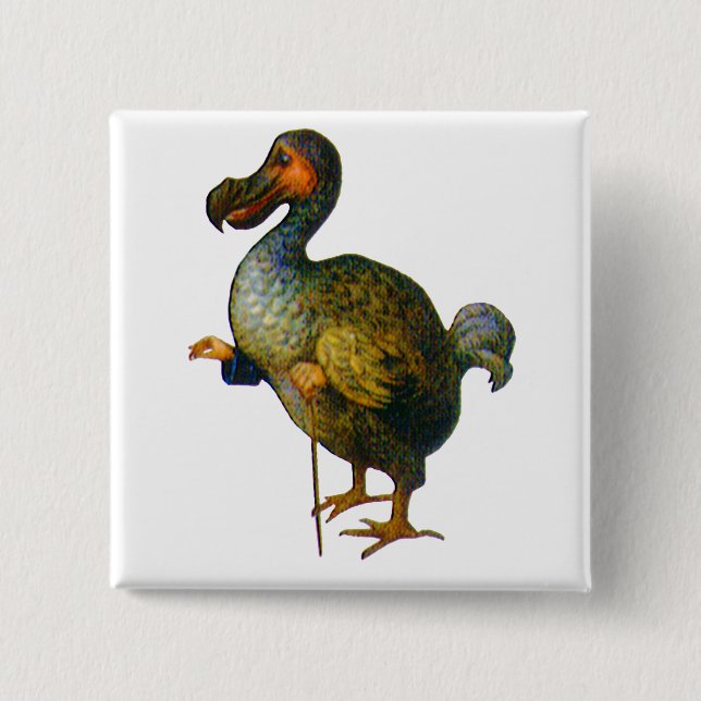 Badge Carré 5 Cm Le Dodo Bird (Devant)
