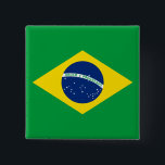 Badge Carré 5 Cm Le drapeau du Brésil<br><div class="desc">Le drapeau du Brésil est un grand cadeau pour ceux qui aiment le Brésil ou ont un héritage brésilien. Ce design est également disponible sur de nombreux autres produits pour vous de choisir parmi.</div>