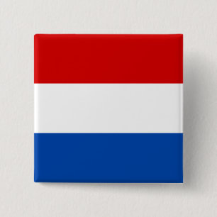 Badge Carré 5 Cm Le drapeau néerlandais