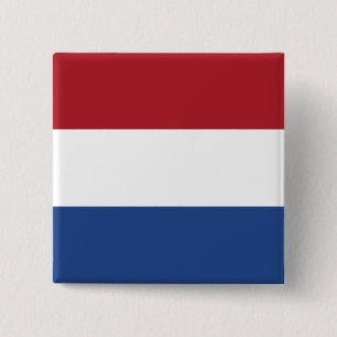 Badge Carré 5 Cm Le drapeau Pays-Bas (néerlandais)