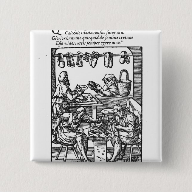 Badge Carré 5 Cm Le fabricant de chaussure (Devant)