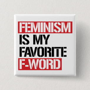 Badge Carré 5 Cm Le féminisme est mon mot préféré