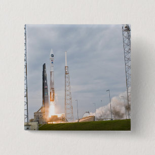 Badge Carré 5 Cm Le feu et signal fumigène le décollage