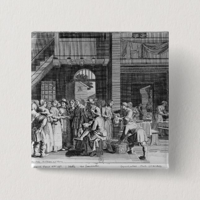 Badge Carré 5 Cm Le fiançailles (Devant)