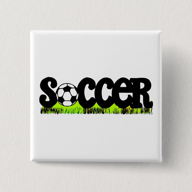Badge Carré 5 Cm Le football (Devant)