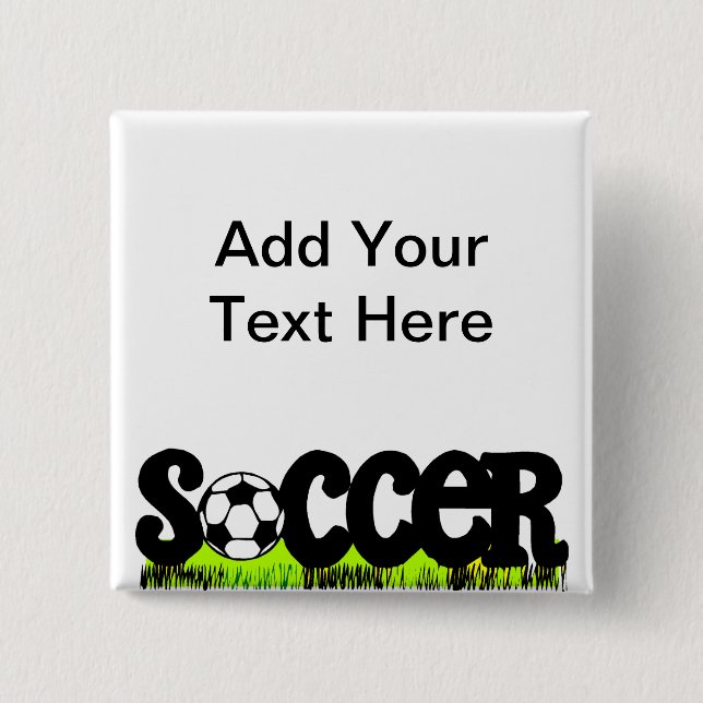 Badge Carré 5 Cm Le football (Devant)