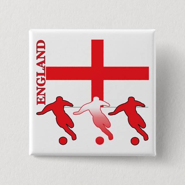 Badge Carré 5 Cm Le football Angleterre (Devant)