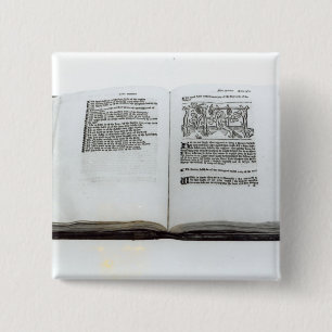 Badge Carré 5 Cm Le Fox et les raisins