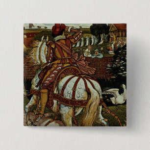 Badge Carré 5 Cm Le frère de Margery retourne de a loin débarqué